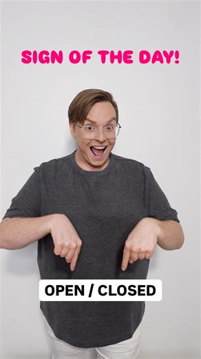 SIGN OF THE DAY! - OPEN / CLOSED #Open #Closed #Auslan #SignOfTheDay