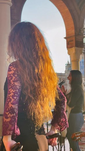 Bailando Flamenco en la Plaza de España