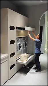 1.6M views · 5K reactions | Kitchen to Laundry – Hidden Step Ladder & Laundry Shelf | Androf | Facebook