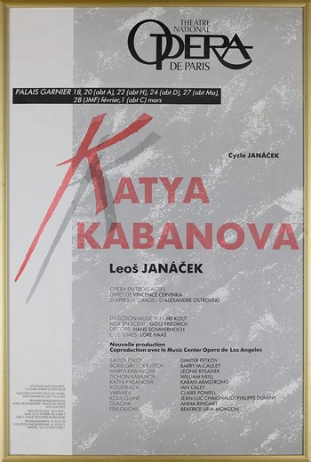 European Opera Poster for Katya Kabanova by Composer Leoš Janáček - Etsy