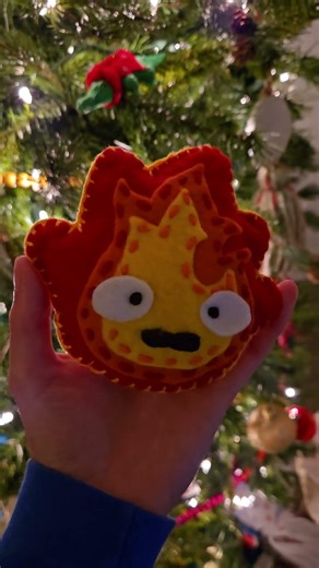 I made a calcifer felt plush. Might start doing orders if you're interested