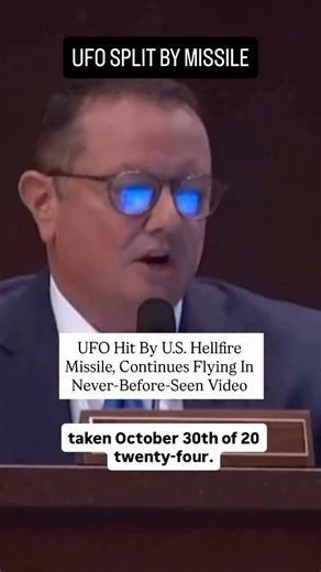 Ann Basili | L3 QHHT WA | Hypnosis + Healing on Instagram: "MISSILE DOES NOT DESTROY UFO Congressional Hearing - in US reporting on LIVE footage taken in Yemen OCT 30th 2024 of MQ9 drone shooting missile at UFO & splits it into several pieces. However it does not destroy UFO as it continues on. Eric Burlington speaker & presenter of video at Congressional hearing. ••• Congress attendees report fear at seeing such footage when asked. In fact their fear is knowing that the (ET) technology is way m