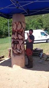 35K views · 544 reactions | Here's a video showing the scale of the Greenman puppet piece! If I'd had time I would have created a cavity with a mouth piece to speak into but two days goes quickly! | Simon O'Rourke - Tree Carving | Facebook