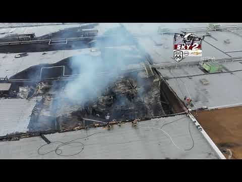 Drone footage shows extent of Georgia-Pacific fire