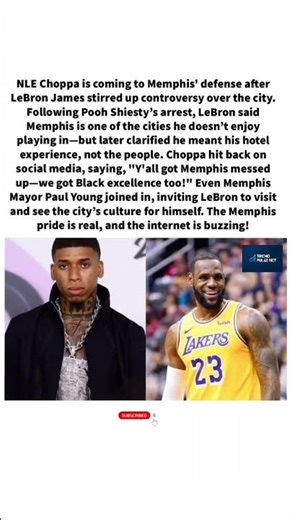 NLE CHOPPA DEFENDS MEMPHIS! 😤 LeBron Sparks Backlash#fyp ##ytshorts #celebritynews