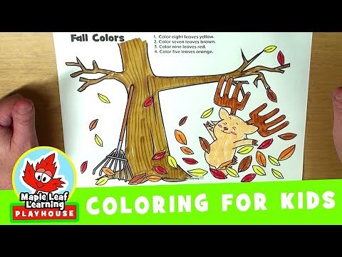 Autumn Leaves Coloring Page for Kids | Maple Leaf Learning Playhouse