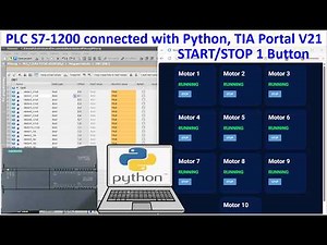 PLC S7-1200 connected with Python code (1 button control relays)