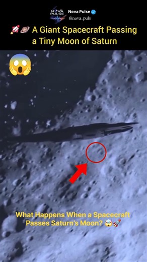 What If a Giant Spacecraft Passed Saturn’s Tiny Moon | #shorts #space #planet #saturn #astronema