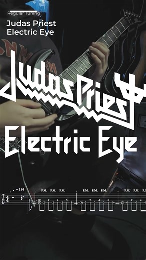 Metal Riff library #19 Judas Priest – Electric Eye TAB #池袋ギター教室 #guitar #metal #judaspriest #弾いてみた