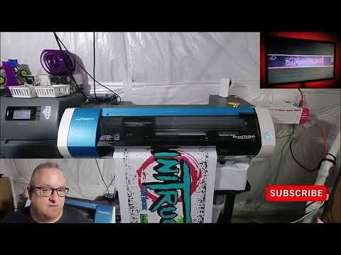 Printing Banners on roland bn20 start to finish ecosol print cut machine