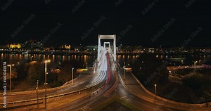 Long exposure time lapse from Erzsebet bridge at Budapest