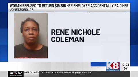 Police: Woman who was inadvertently paid $1,650 an hour refused to return money to employer