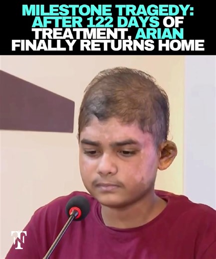 After 8 days on life support, 34 surgeries and 122 days of treatment, Milestone student Arian finally returns home Twelve-year-old Arian Afif has finally returned home after surviving the tragic Milestone plane crash in Uttara. 🏥 On 20 November, he walked out of the National Burn and Plastic Surgery Institute and into his mother’s arms. She tearfully said, “I thought I would never see my son again. My home felt empty without him. Today, that door has opened again.” 👨‍⚕️ Doctors describe Arian’