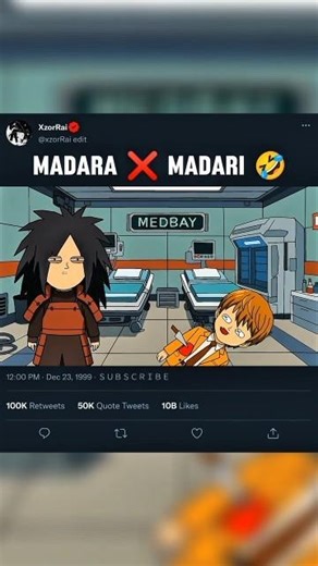 Madara ❌ Madari 🤣 #shorts #shortsfeed #parody #funnyanime #naruto