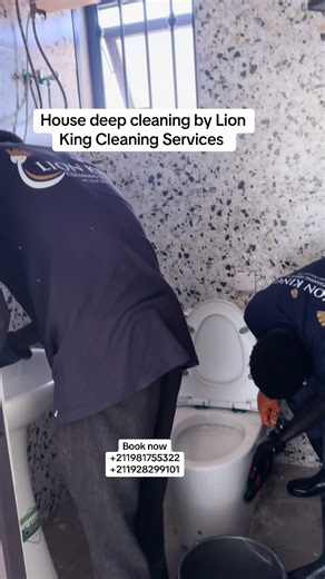 Lion King Cleaning Services is committed to providing quality, reliable, and affordable cleaning solutions in South Sudan. Our Services: • Commercial Cleaning • Residential Cleaning • Office Cleaning • Post-Construction Cleaning • Water Tank Cleaning • Fumigation & Pest Control • Waste Management • Landscaping & Gardening • Supply of Cleaning Materials • Outsourcing of Professional cleaners • Carpet & Sofa Cleaning •Event tents cleaning Located at Jaborona, Next to Trinity Petrol Station, Jebel 