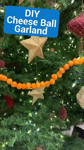 Creative Cheese Ball Christmas Garland Craft
