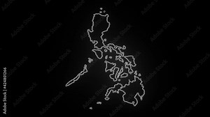 Map of Philippines, Philippines outline, Animated close up map of Philippines