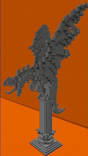 minecraft dragon statue #minecraftbuilding #mimecraft