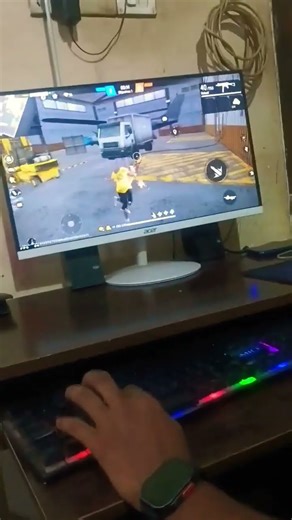 how to free fire gameplay in pc set #handcam #freefire