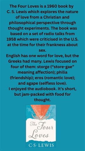 March read #10 - The Four Loves by C.S. Lewis