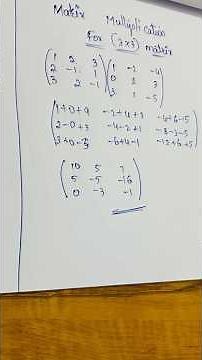 Multiplication of (3 x 3) matrix. #matrices #matrixmultiplication #maths1a