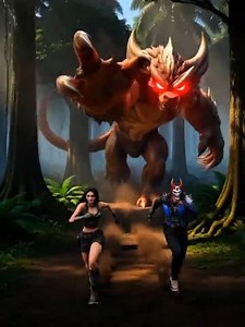 Epic Jungle Showdown: Free Fire Characters & Guardian Beast Battle