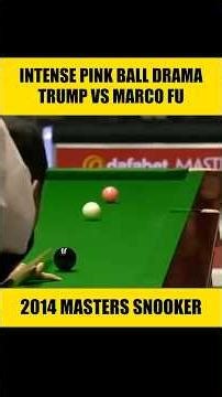 Do or Die on the Pink 😳🔥| Judd Trump vs Marco Fu | Masters 2014