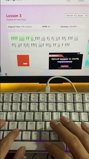 Perfect keystroke technique explained #typing #keyboard #form