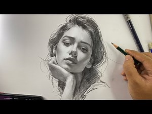 Step-by-step on drawing a portrait with pencil graphite