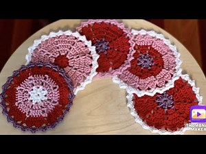 Crochet Hearts Coasters Tutorial by Jonah's Hands