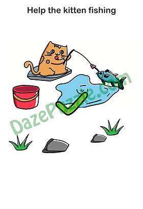 Brain Out Level 148 Answer (Updated), Help the kitten fishing
