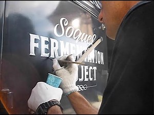 Aged Painted Lettering on 1936 Ford Truck