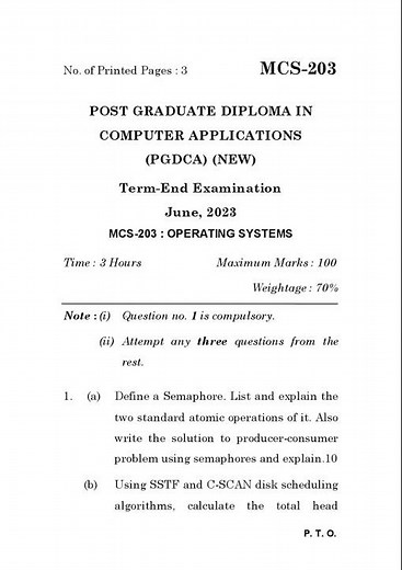 MCS - 203 June 2023 Question Paper