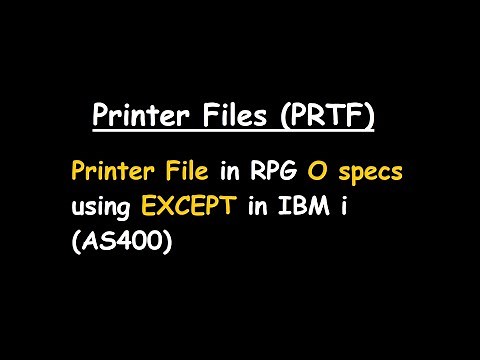 Using Program Described Printer File in RPG O specs using EXCEPT in IBM i (AS400)