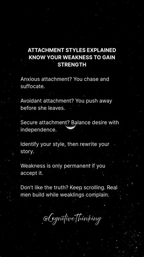 2.3K views · 18 reactions | Attachment Styles Explained,Know Your Weakness to Gain Strength #reels #fyp #explorepage | Cognitive Thinking | Facebook