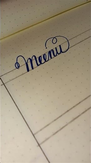 meenu Name in calligraphhy #shorts#handwriting #calligraphy#calligraphyart #namecalligraphy#ytshorts