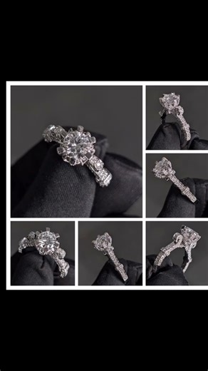Latest handcrafted Victorian style engagement ring, most beautiful diamond wedding ring