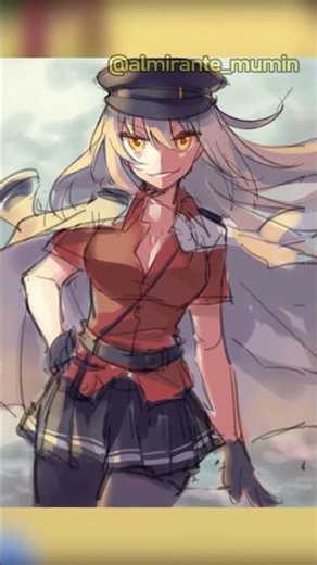 ⚓Gangut with his orange eyes, gray hair, and a scar that farms aura 💥