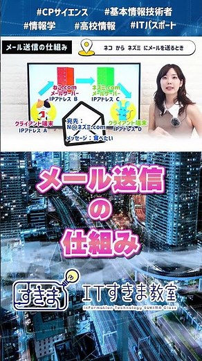 メール送信の仕組み【IPアドレス/サーバー/通信プロトコル】📩 #shorts