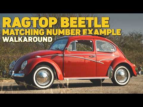 Ragtop Roof 1964 Volkswagen Beetle 1200cc Ruby Red L456 | For Sale Walkaround