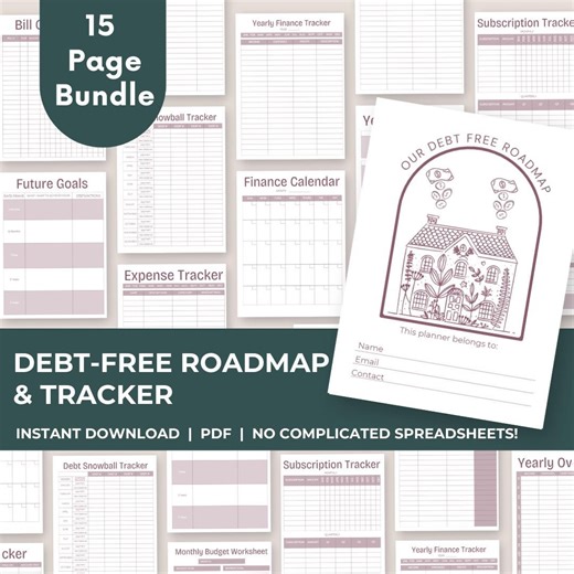 Debt Snowball Tracker for Budget Binder and Bill Repayment Spreadsheet | Budget Worksheets With Debt Payoff Tracker and Expense Tracker - Etsy