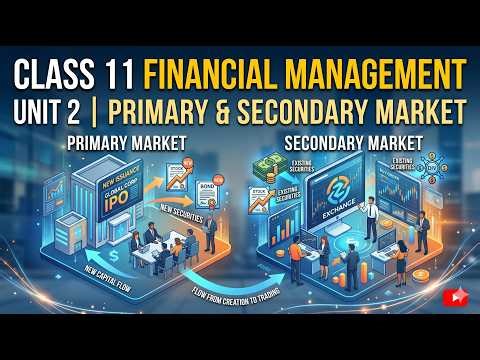 Class 11 Financial Management Unit 2 | Primary & Secondary Market | Full Explanation