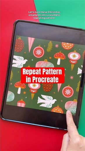 Repeat pattern in Procreate #surfacepatterndesign