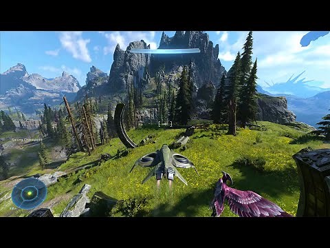 Flying a Wasp in Halo Infinite Campaign for 10 Minutes