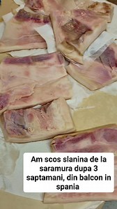 Am scos SLANINA de la saramura, am ținuto 3 sapt in balcon in spania #romaniinspania #romaniingermania #romaniinlondra #romaniinitalia #diaspora #Spania #slanina #slaninasaramura | Ioana Cristina Pop