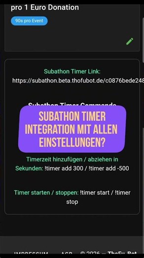 Subathon Timer ohne Stress und zusätzliche Tools