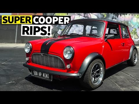 Mini Car, MEGA Power! 500hp Mini Cooper Lights up the Burnyard!