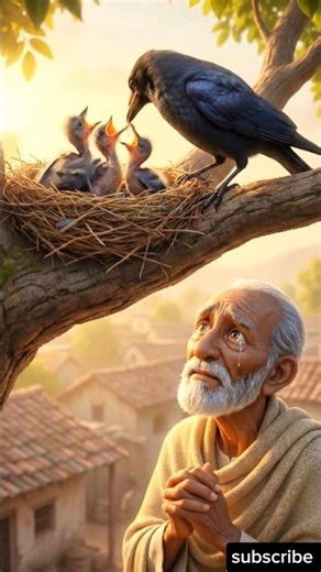 🐦 দাদু কাকটিকে অনুসরণ করে যা দেখলেন… 😭. #bangla #crow #shorts