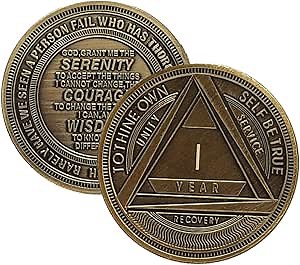 MYRECOVERYSTORE AA Coin with Roman Numeral Alcoholics Anonymous (1-60 Years) Year 27