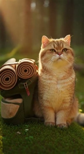 Sunny the Camper: Cat’s Day Out in the Woods ☀️🌲